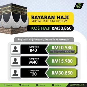 Harga seorang jemaah untuk tunai Haji tahun 2023