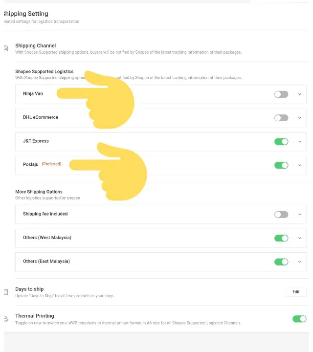 mohon free shipping seller