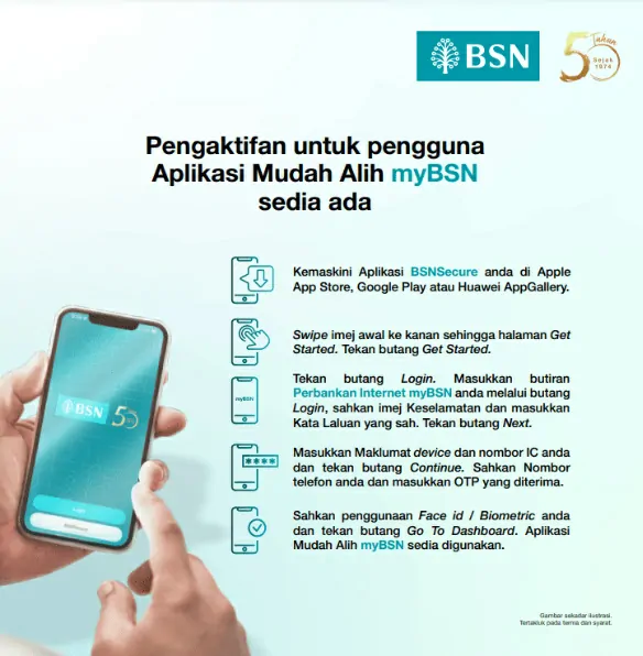 cara aktfikan aplikasi mybsn
