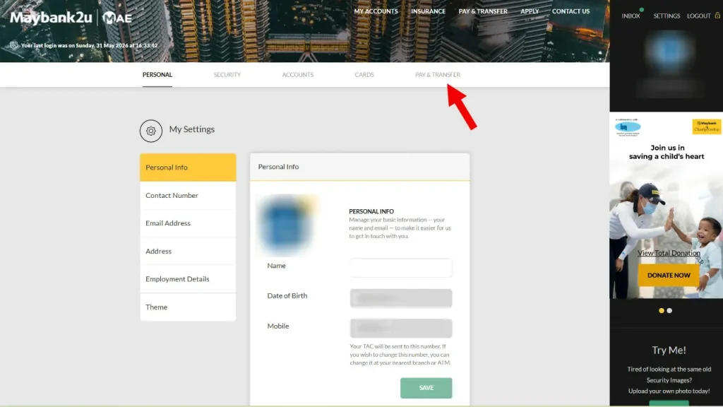 cara tukar transfer limit maybank2u