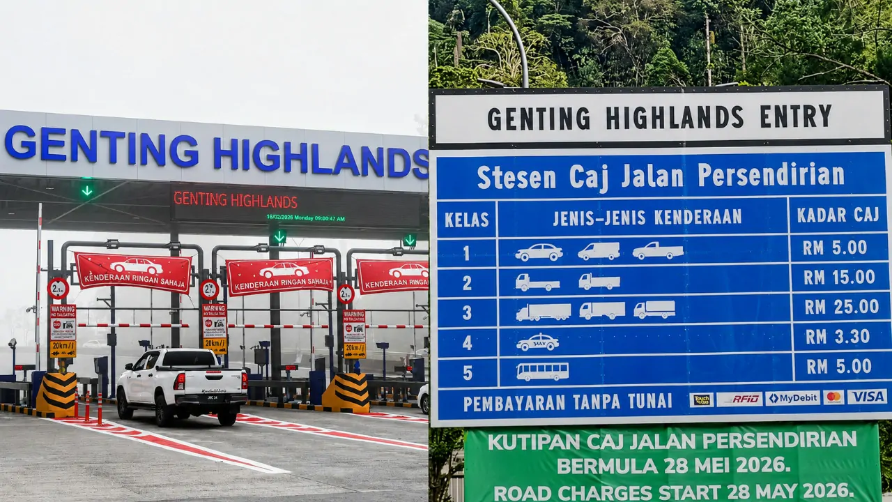 kadar caj tol genting highlands