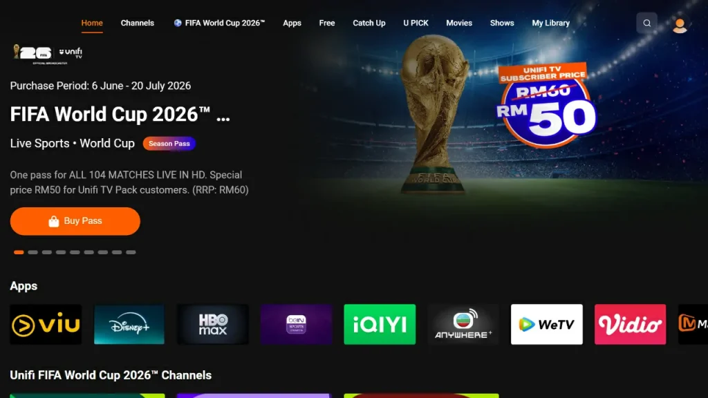 berapa device boleh guna di unifi tv